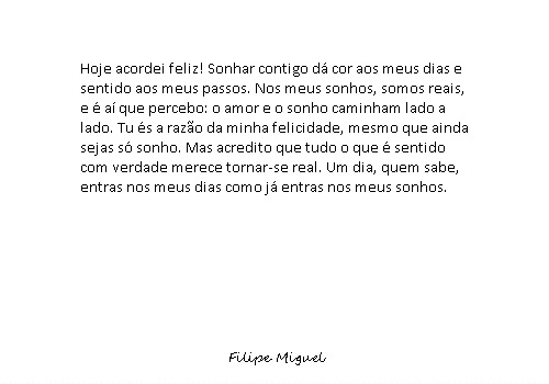 Hoje acordei feliz!