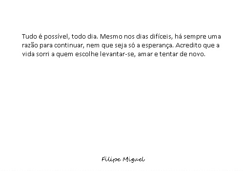Acredita que tudo é&nbsp;possível