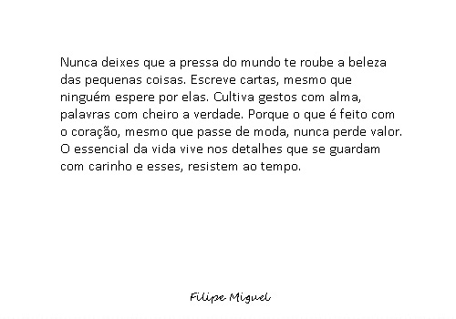 Saudades de uma carta de&nbsp;amor