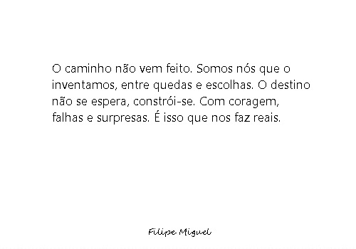 Escreve o teu próprio destino