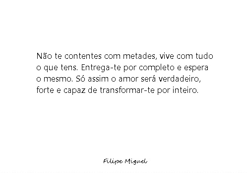 Sem meias medidas: Vem&nbsp;inteiro/a